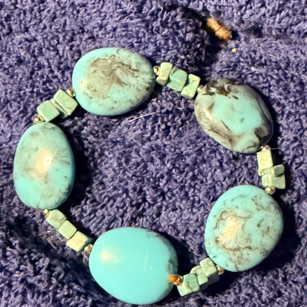 Faux Turquoise Stone Bracelet